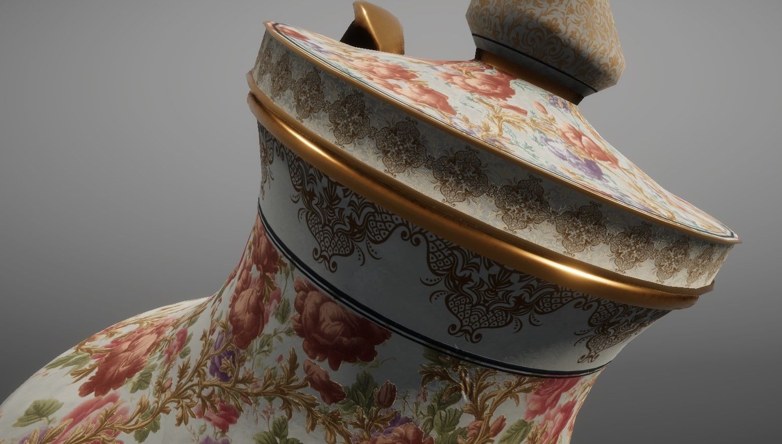 Vintage Tea Set - 4K PBR Low-poly 3D model_1