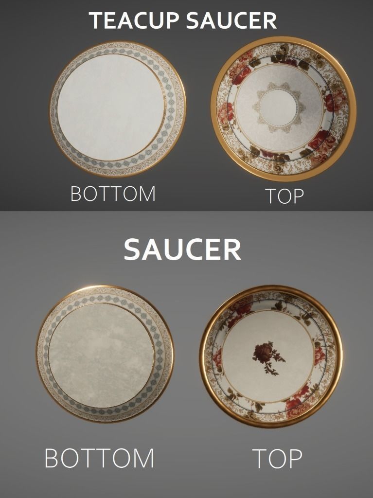 Vintage Tea Set - 4K PBR Low-poly 3D model_8