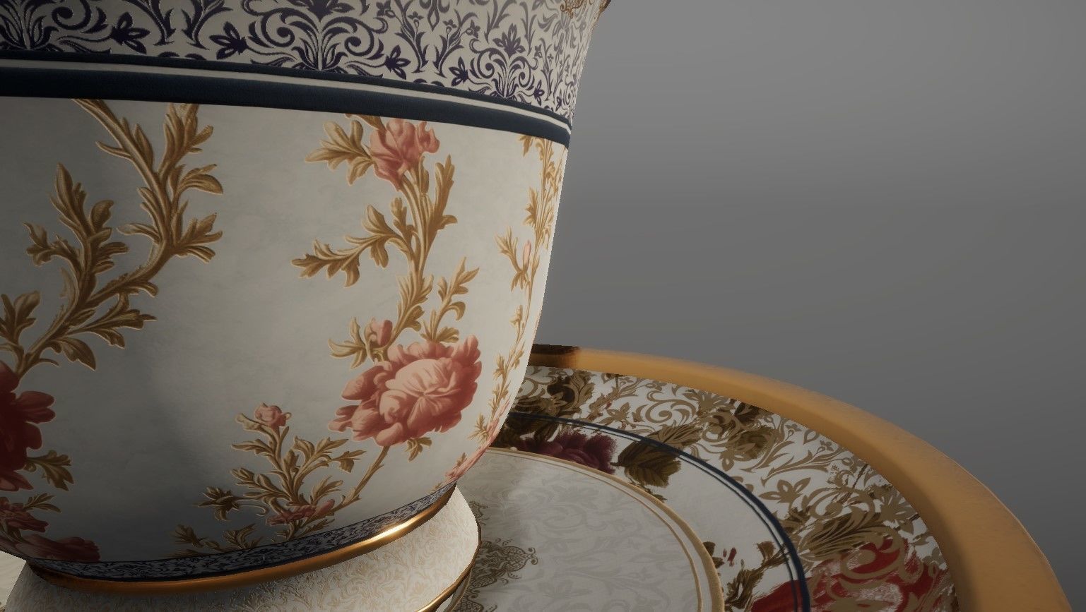 Vintage Tea Set - 4K PBR Low-poly 3D model_4