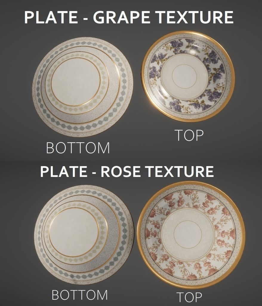 Vintage Tea Set - 4K PBR Low-poly 3D model_7