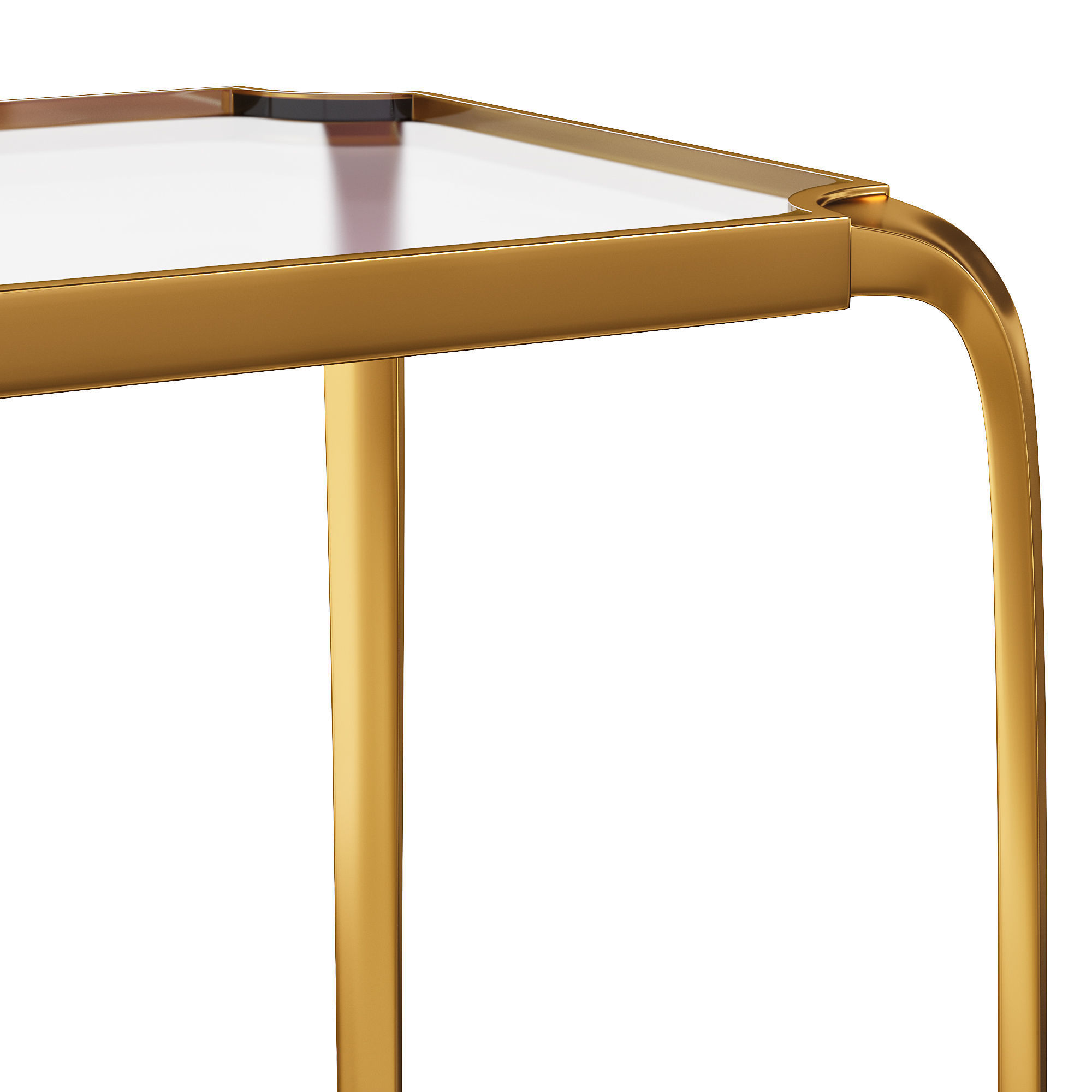 LOTUS SIDE TABLE by Bakerfurniture 3D model_2