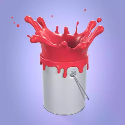 Crown Splash Low-poly 3D model