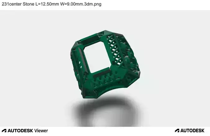 Men Ring with Emerald Cut Center Stone