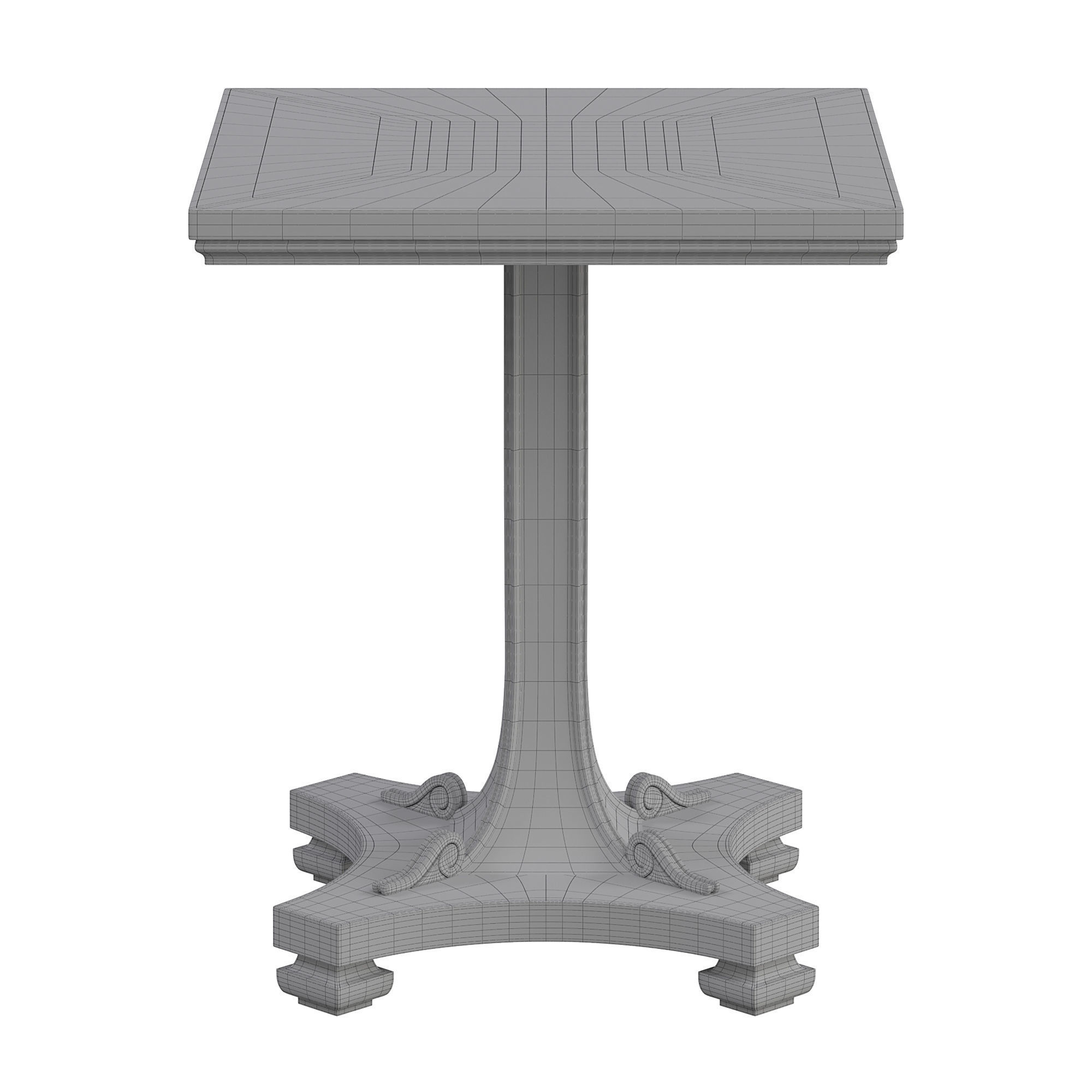 REGENCY PEDESTAL TABLE by bakerfurniture 3D model_3