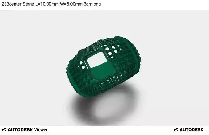 Men Ring with Emerald Cut Center Stone and Side Stones