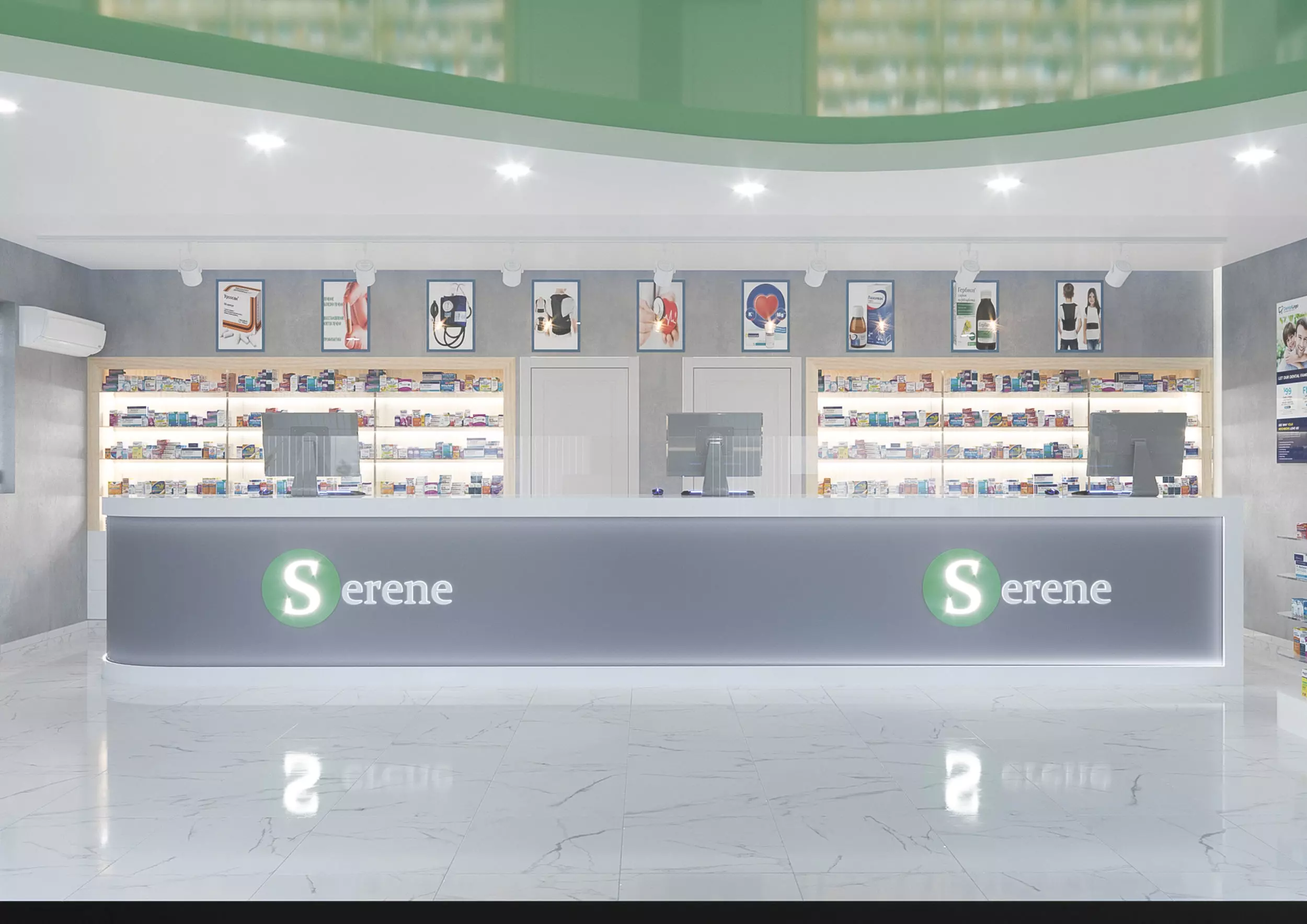 Pharmacy interior 3D model_0