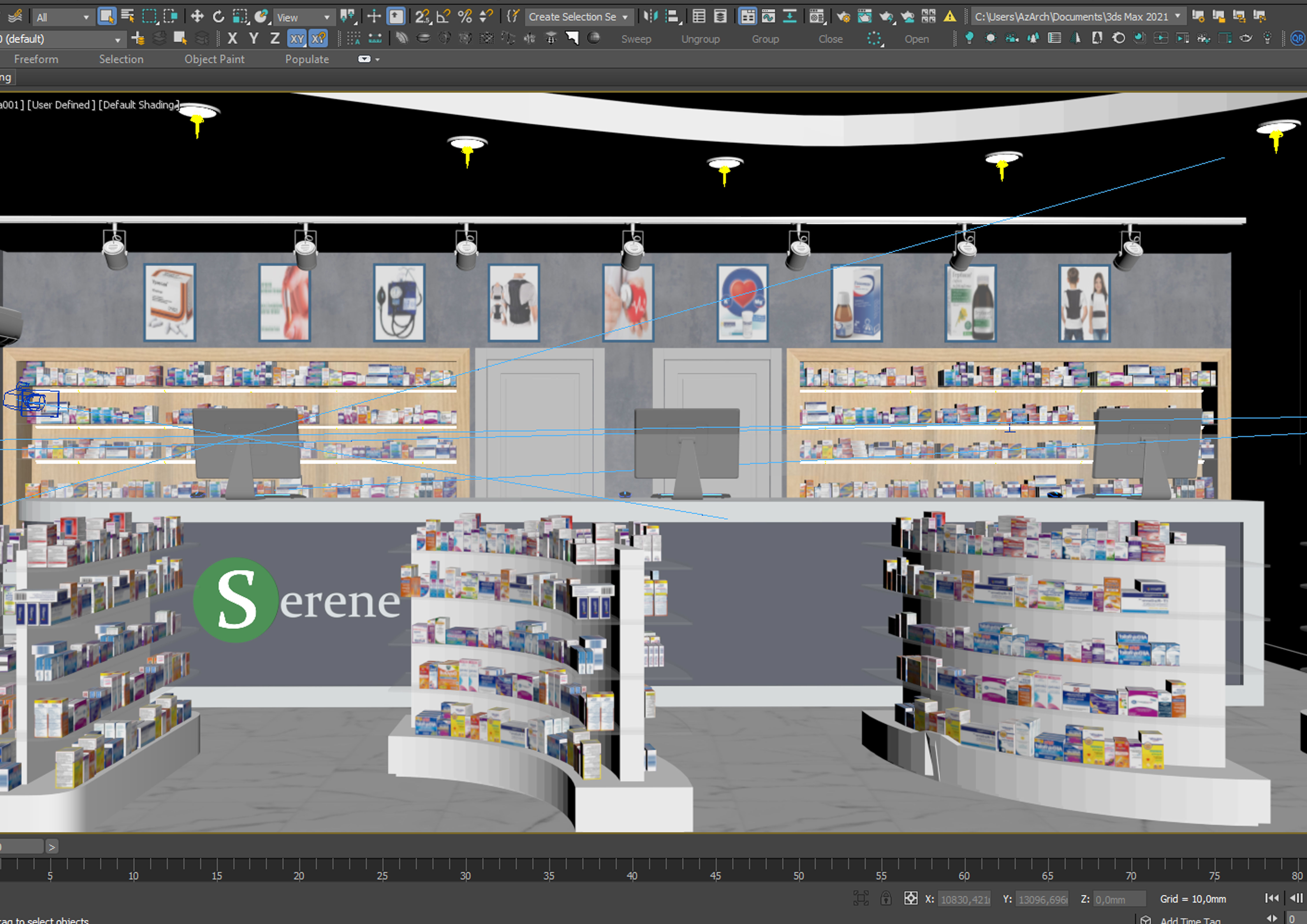 Pharmacy interior 3D model_5