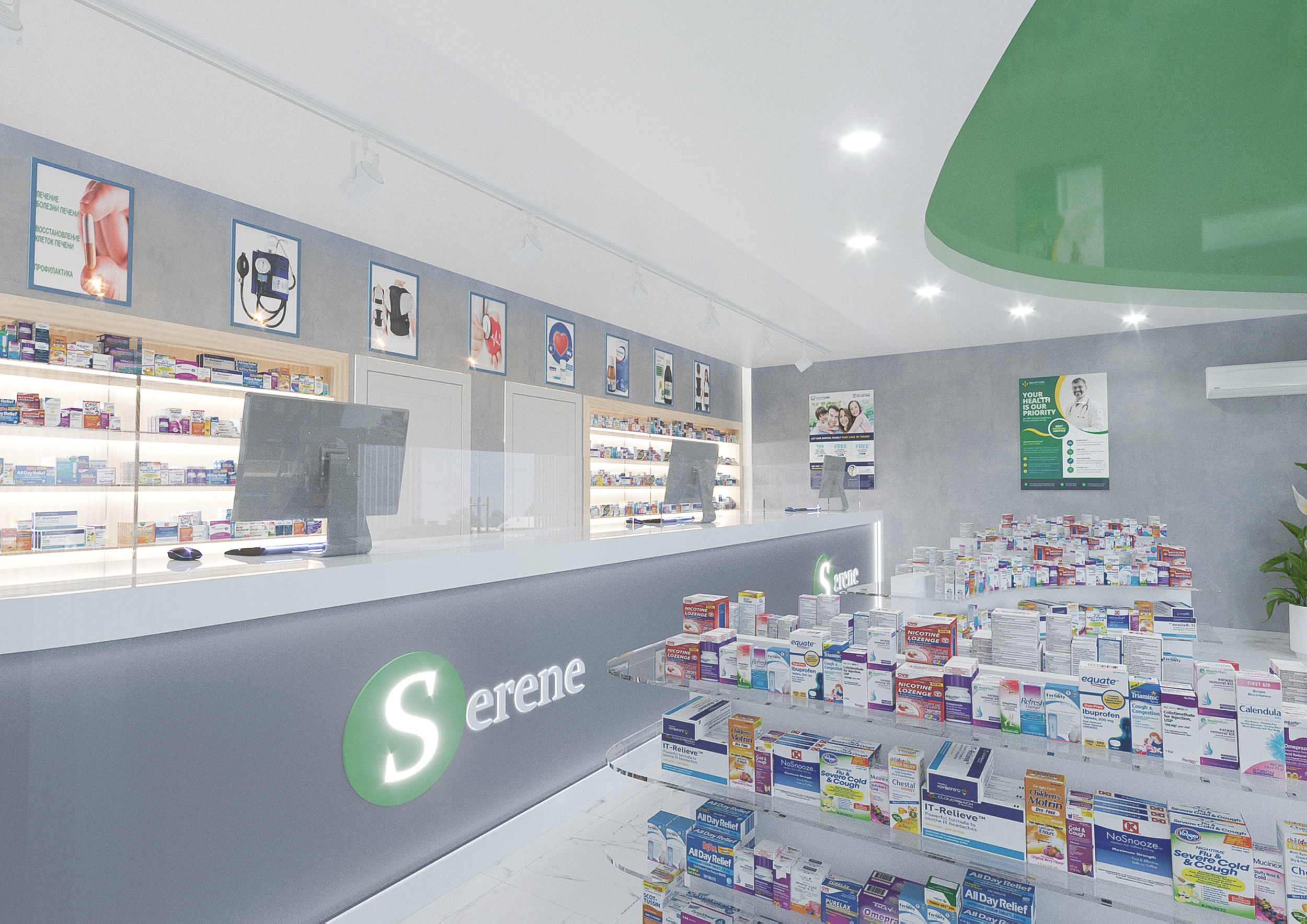 Pharmacy interior 3D model_1