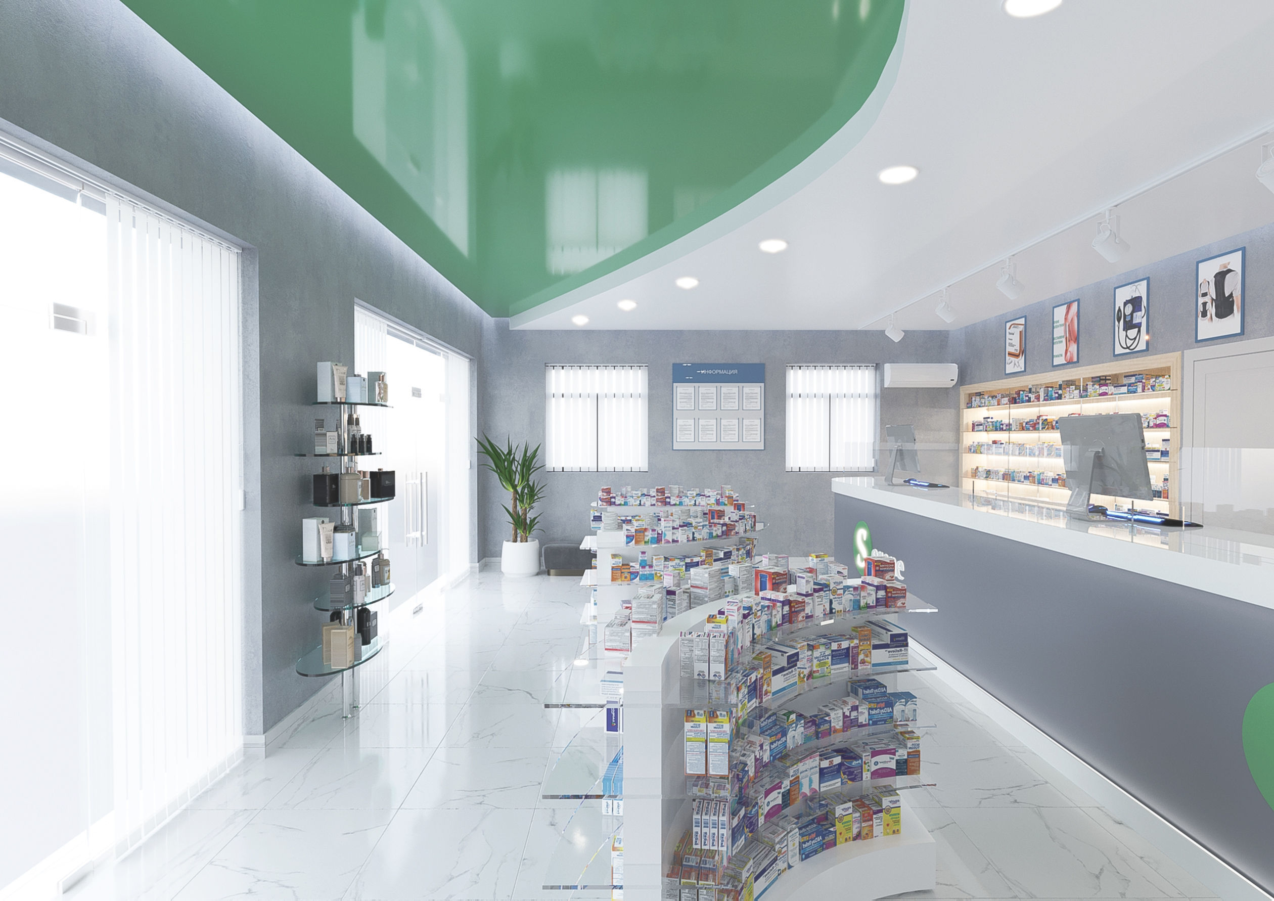 Pharmacy interior 3D model_4