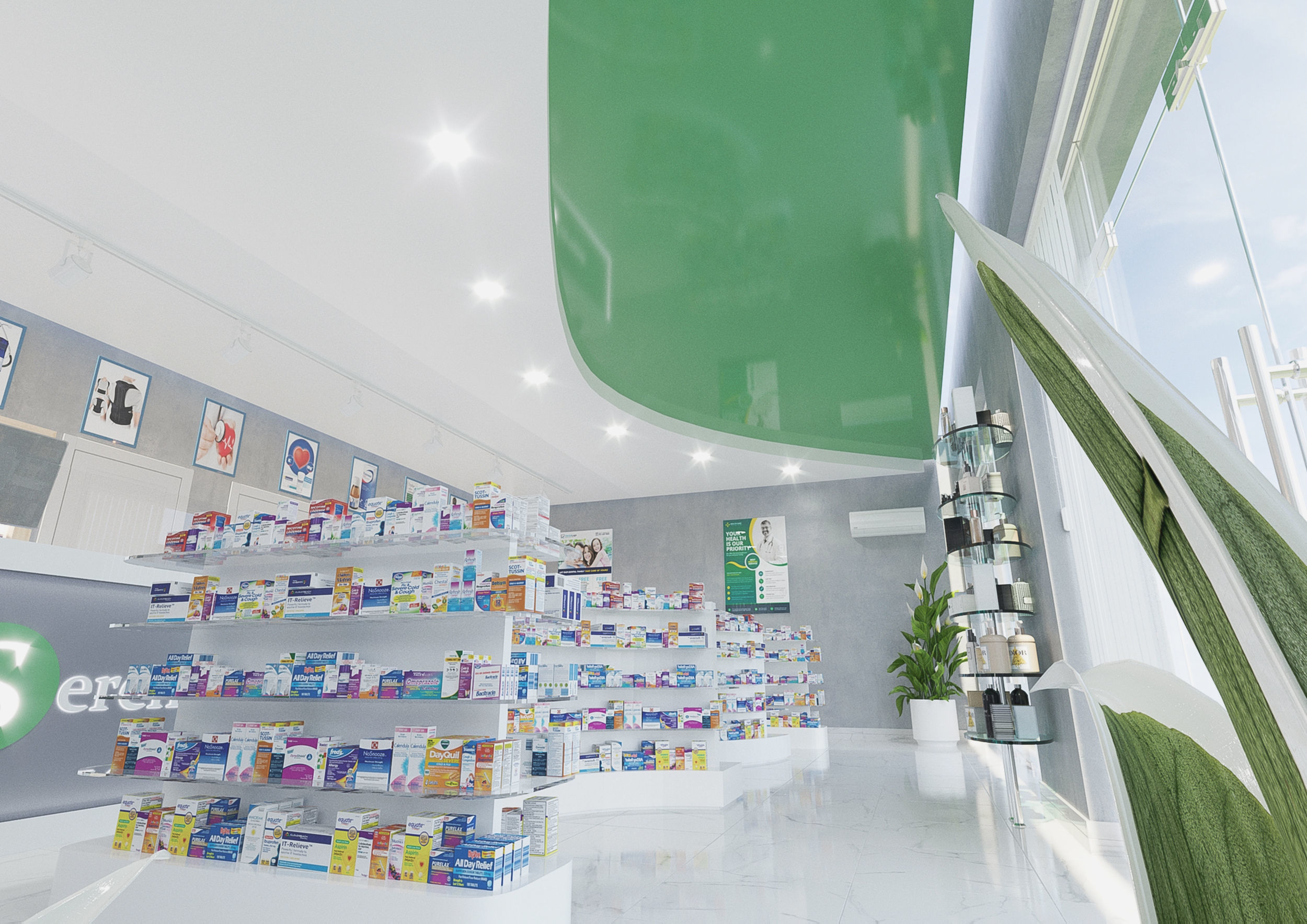 Pharmacy interior 3D model_3