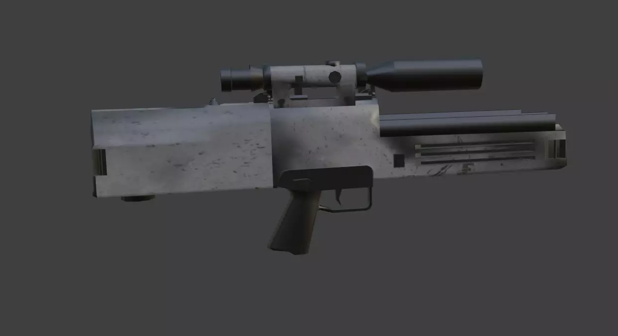 weapon g11 Low-poly 3D model_0