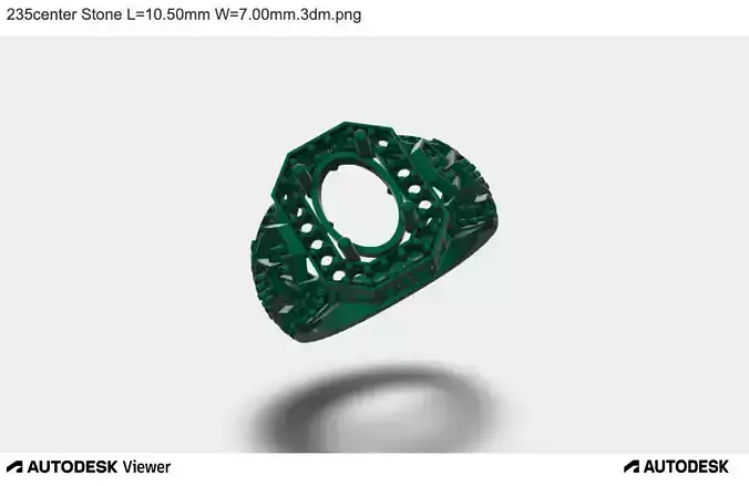 Men Ring with Oval Cut Center Stone and Round Side Stones