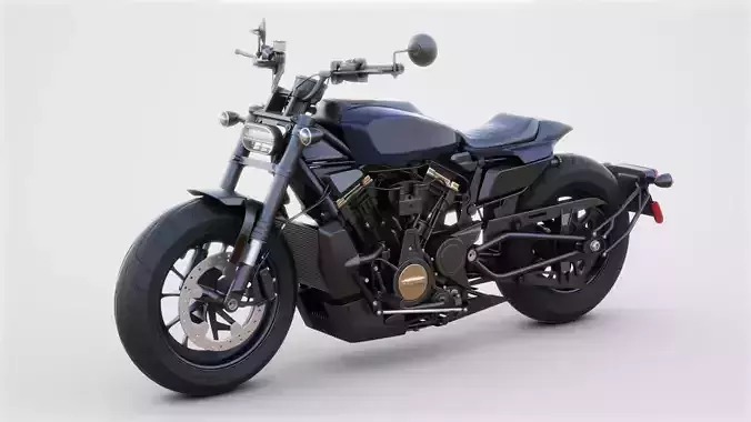 Generic American motorcycle 3D model