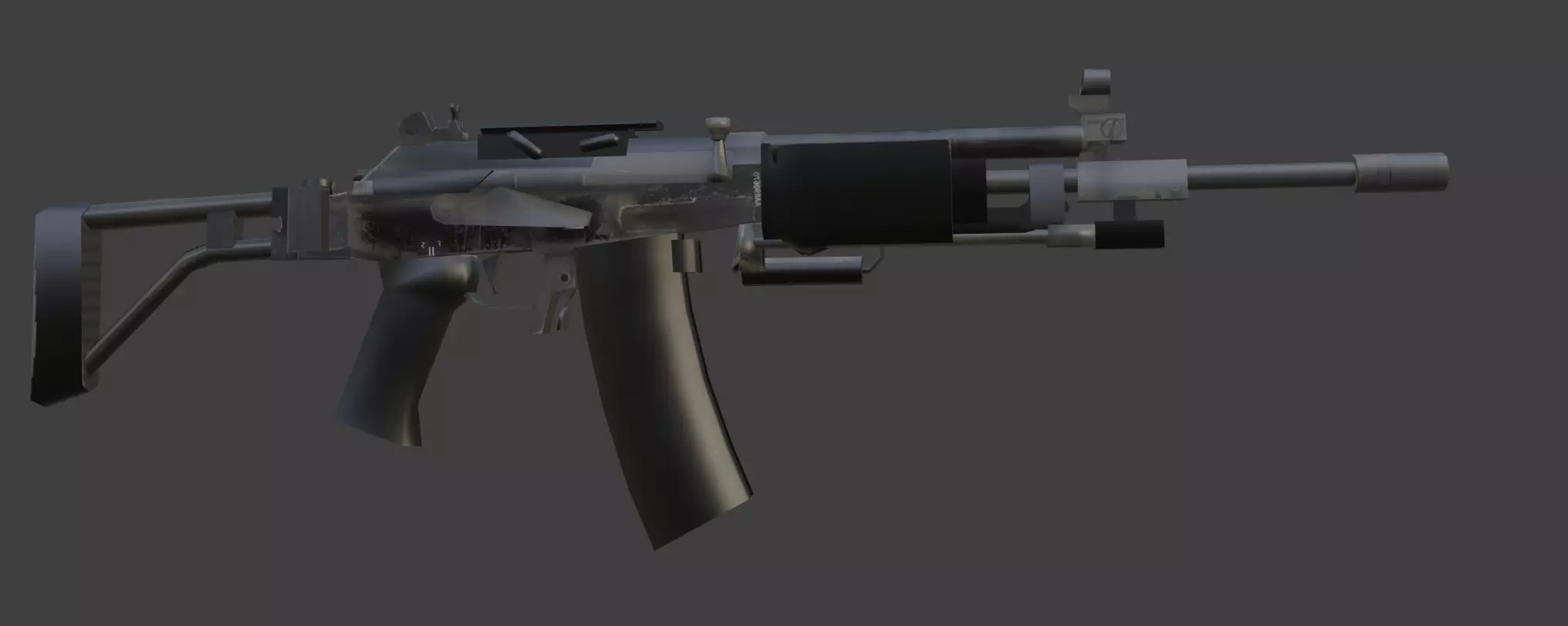 weapon galil Low-poly 3D model_0