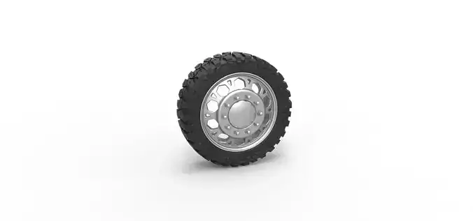 Front semi wheel for pickup V23 Scale 1 to 25