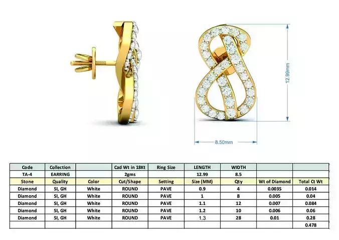 TAN-EARRING TA-4 3D print model