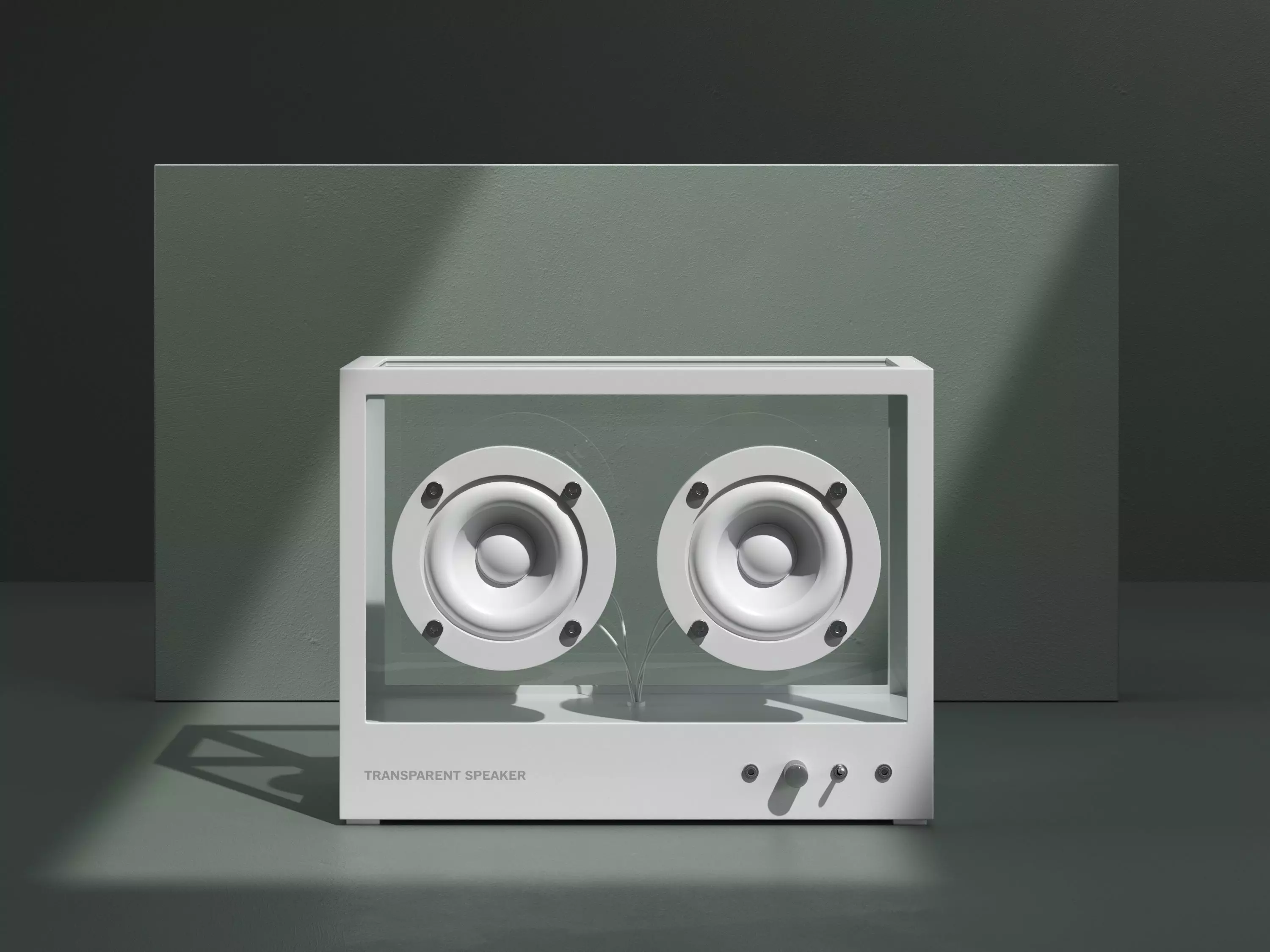 Small Transparent Speaker 3D model_0