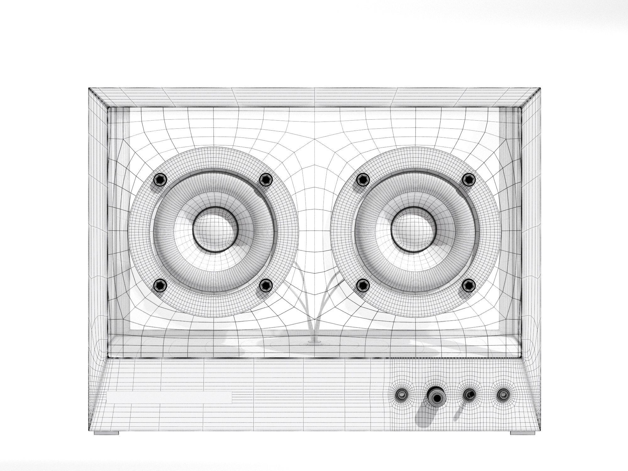 Small Transparent Speaker 3D model_3