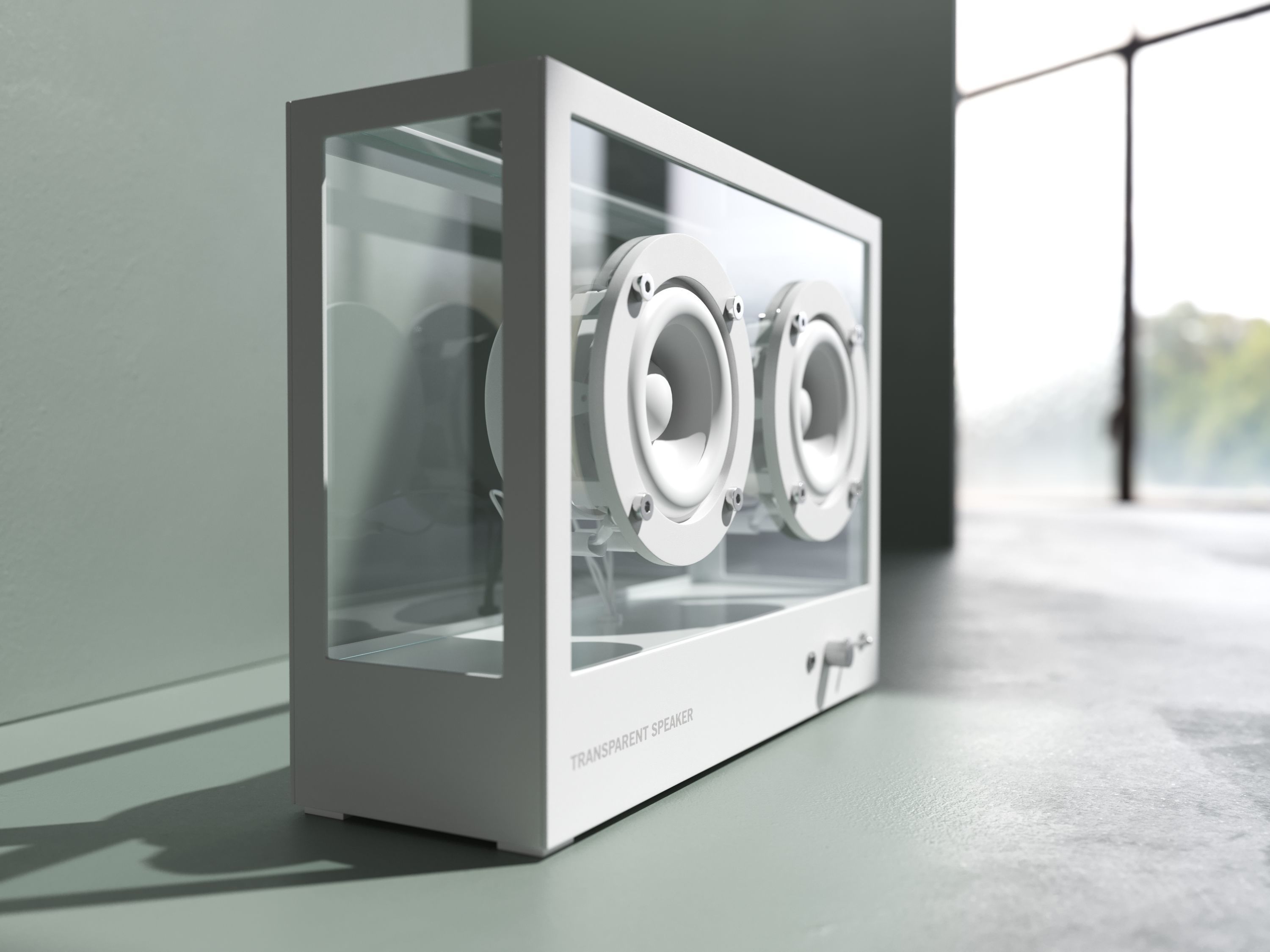 Small Transparent Speaker 3D model_1