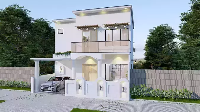 2 Floor House Design Bohemian Style Full Interior 