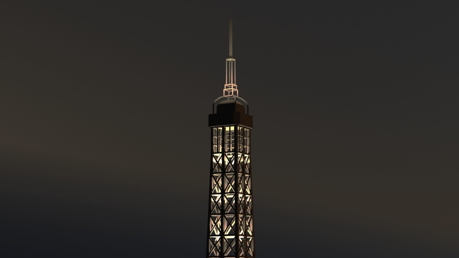 Eiffel Tower day and night 3D model_12