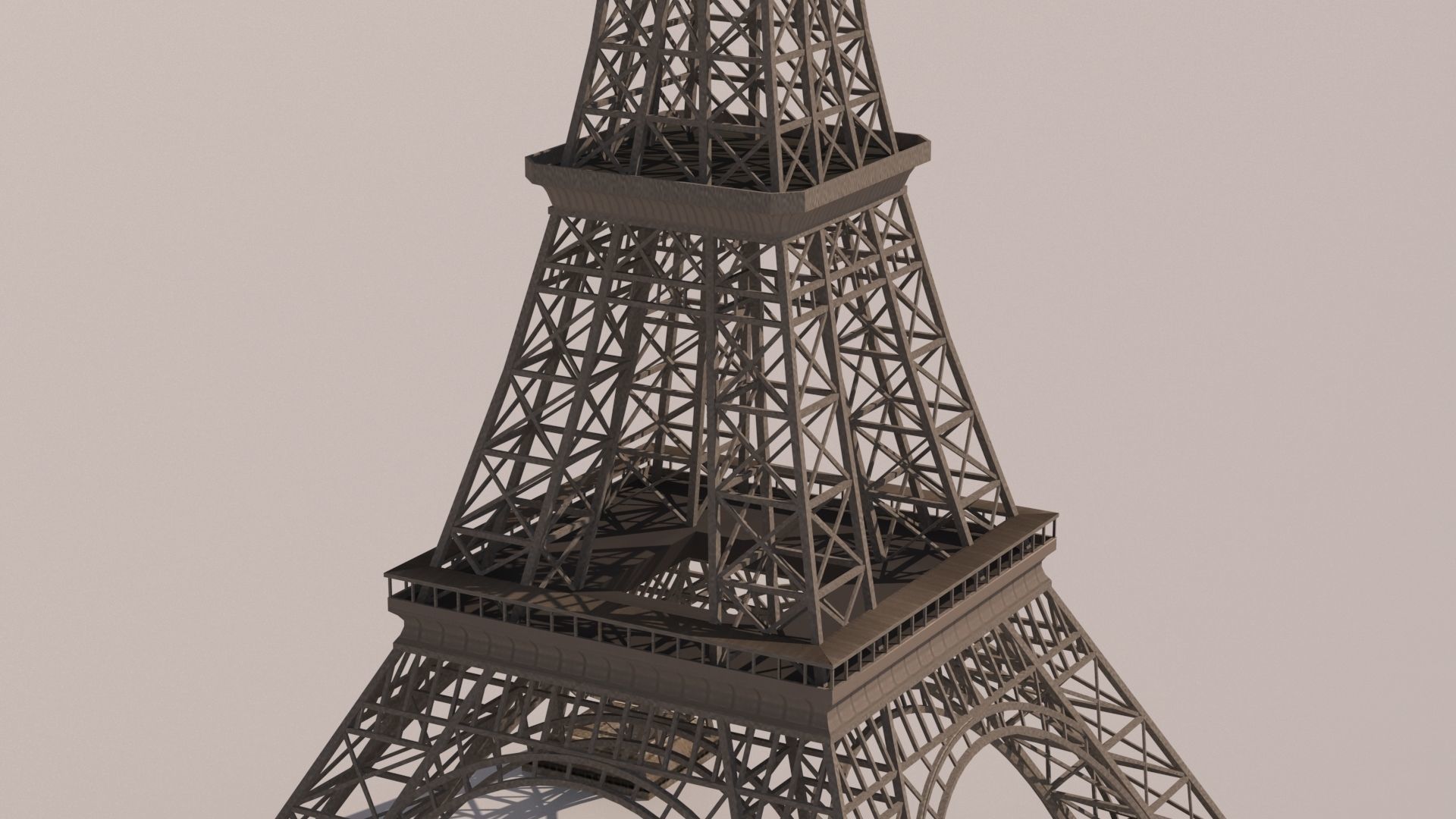Eiffel Tower day and night 3D model_5