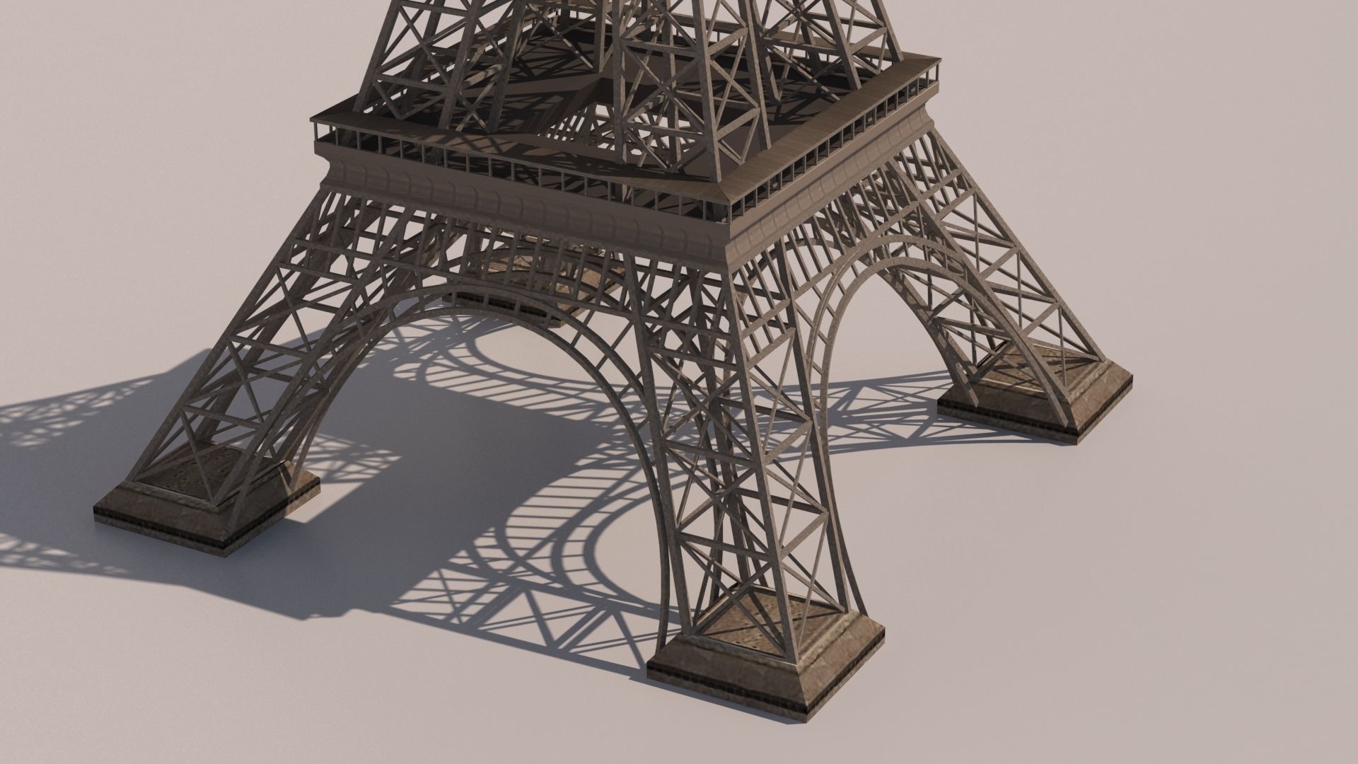 Eiffel Tower day and night 3D model_4