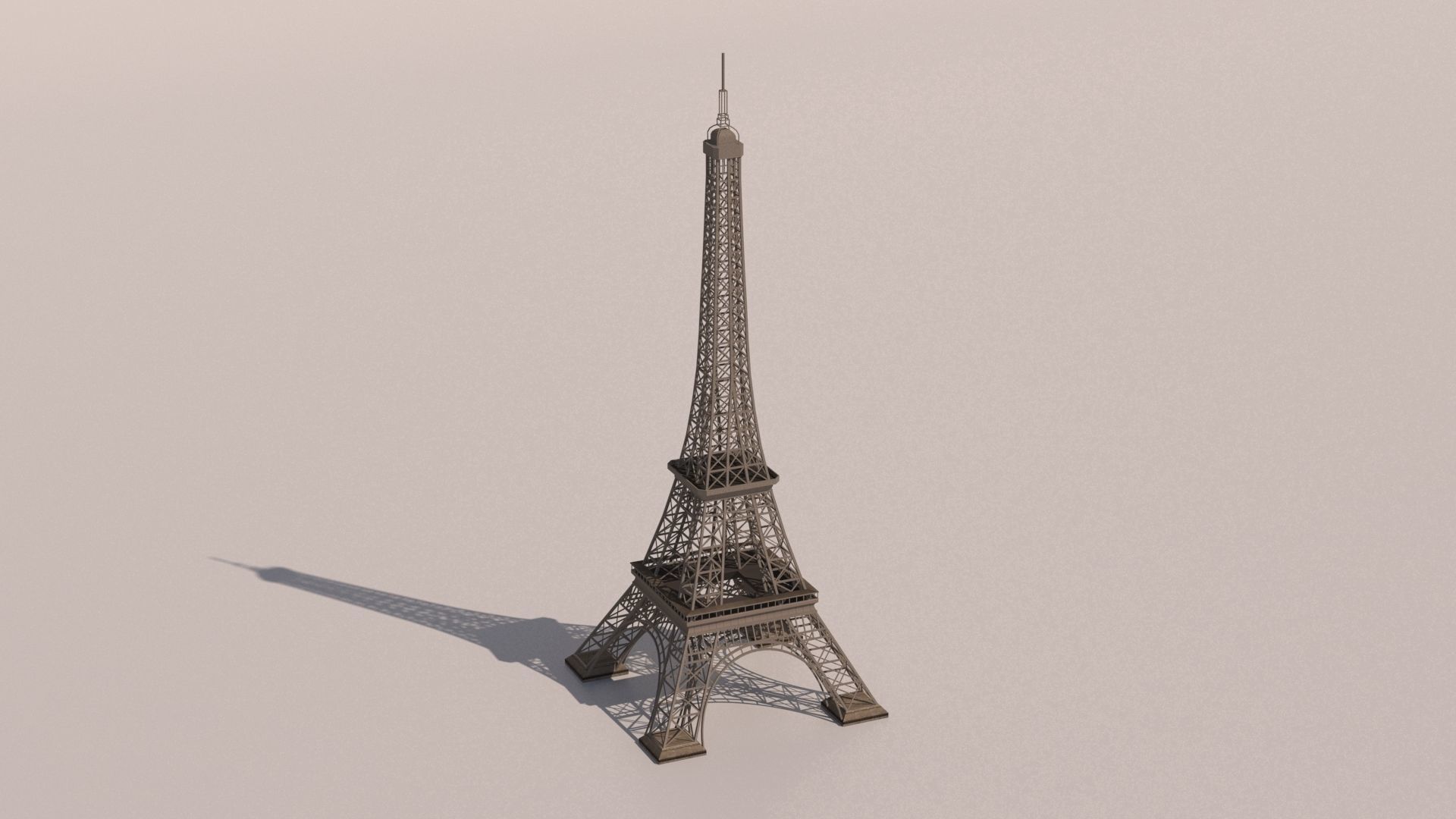 Eiffel Tower day and night 3D model_1