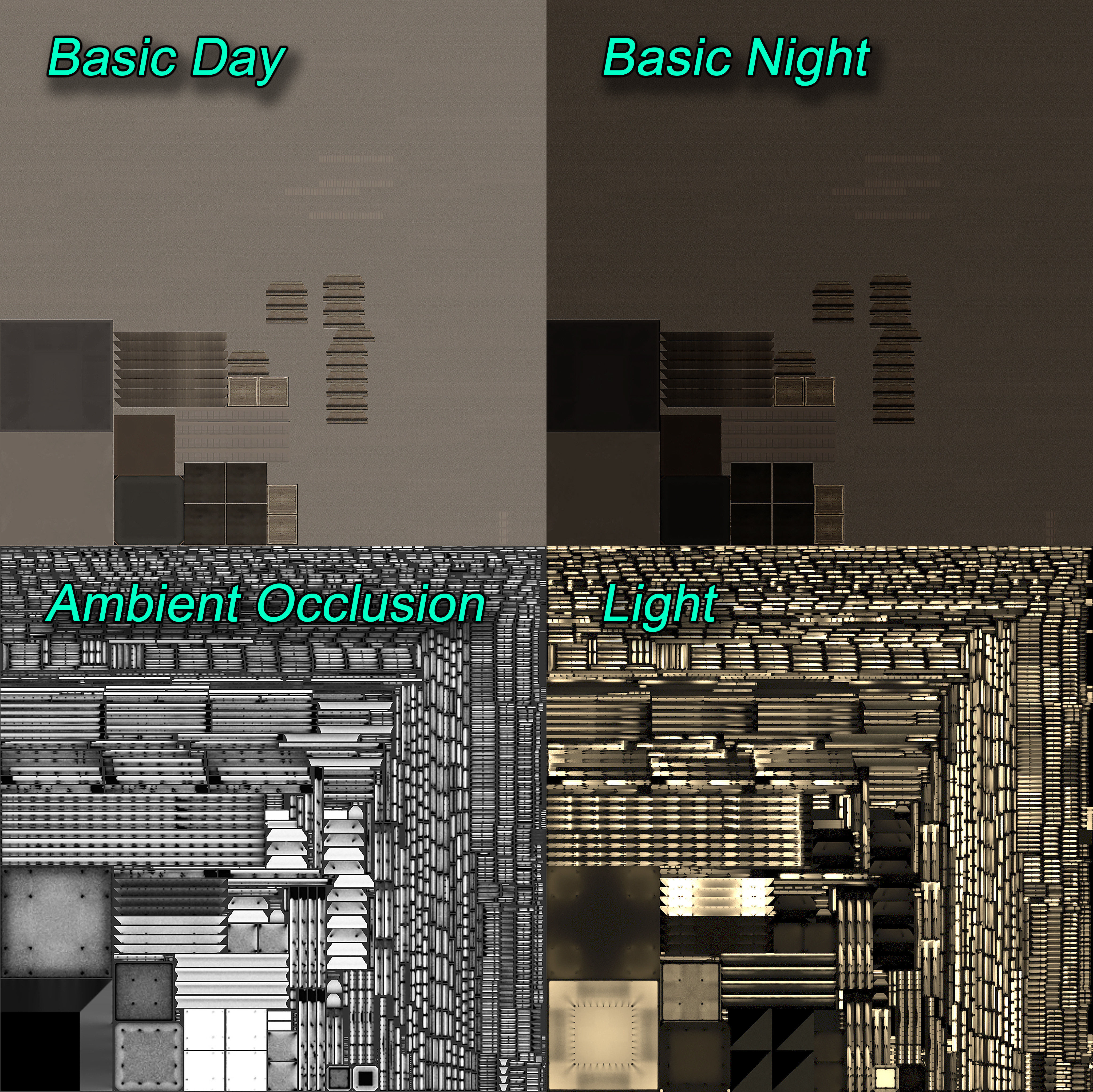 Eiffel Tower day and night 3D model_20