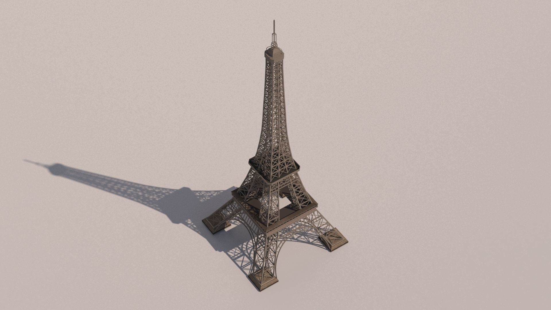 Eiffel Tower day and night 3D model_3