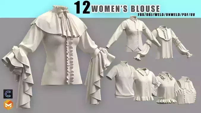  12basic women blouses