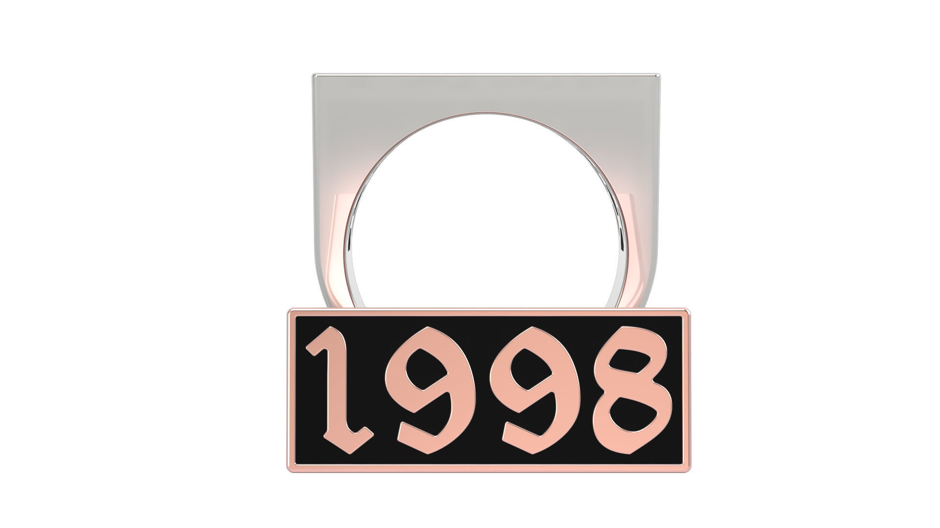 1998 Ring Set with and without gallery Size 5 - 9 US 3D print model_5