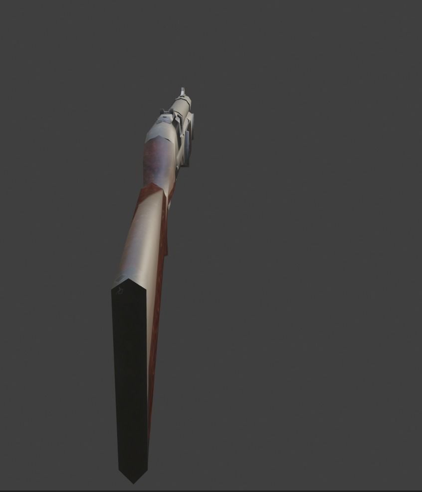 gun ks23 Low-poly 3D model_1