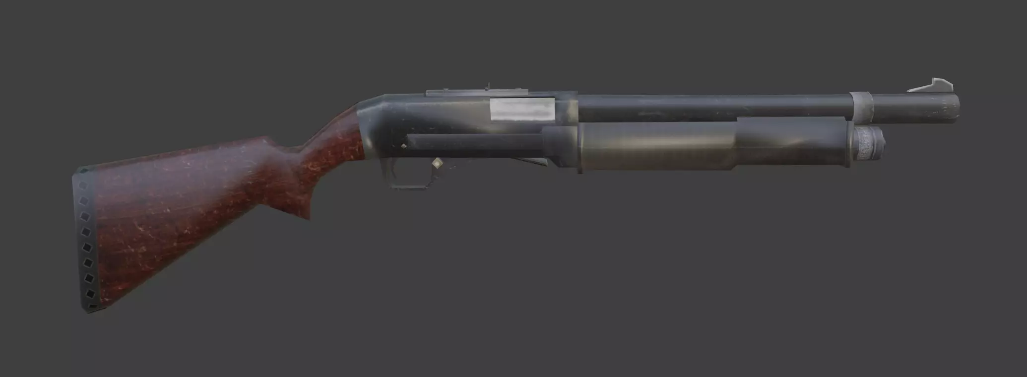 gun ks23 Low-poly 3D model_0