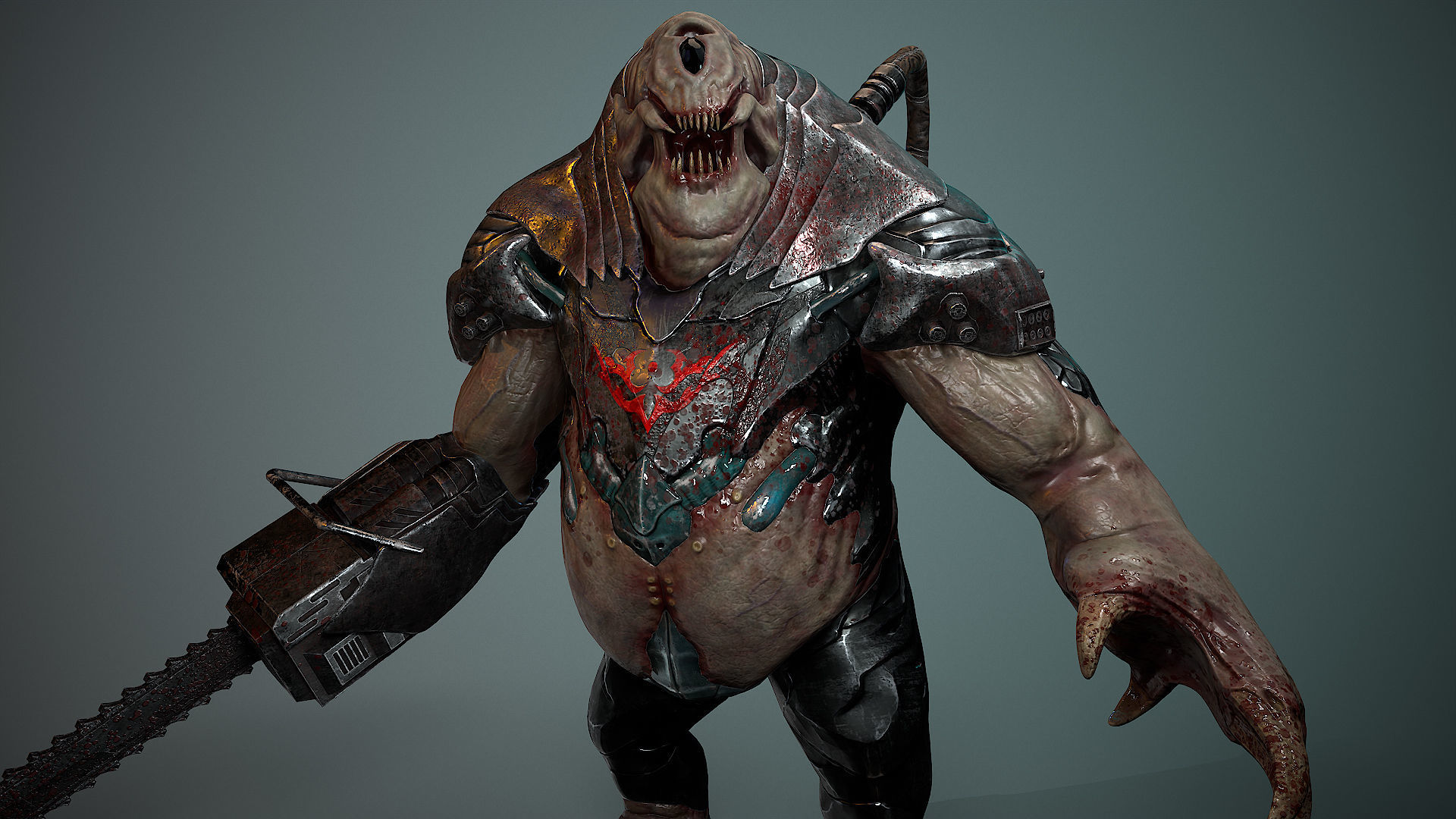 Biochemical Monster 06 Low-poly 3D model_11