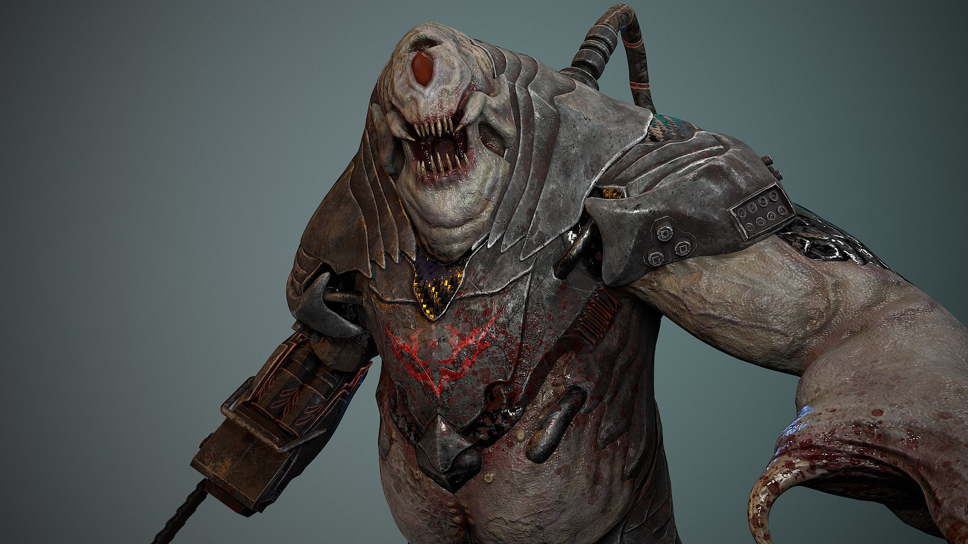 Biochemical Monster 06 Low-poly 3D model_5