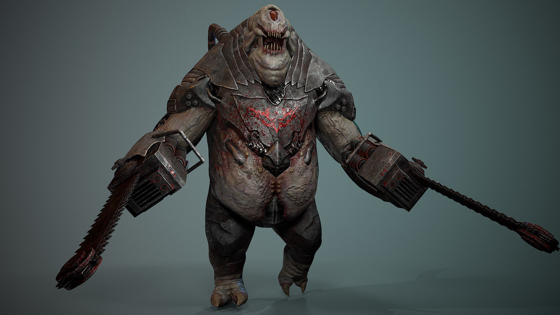 Biochemical Monster 06 Low-poly 3D model_7