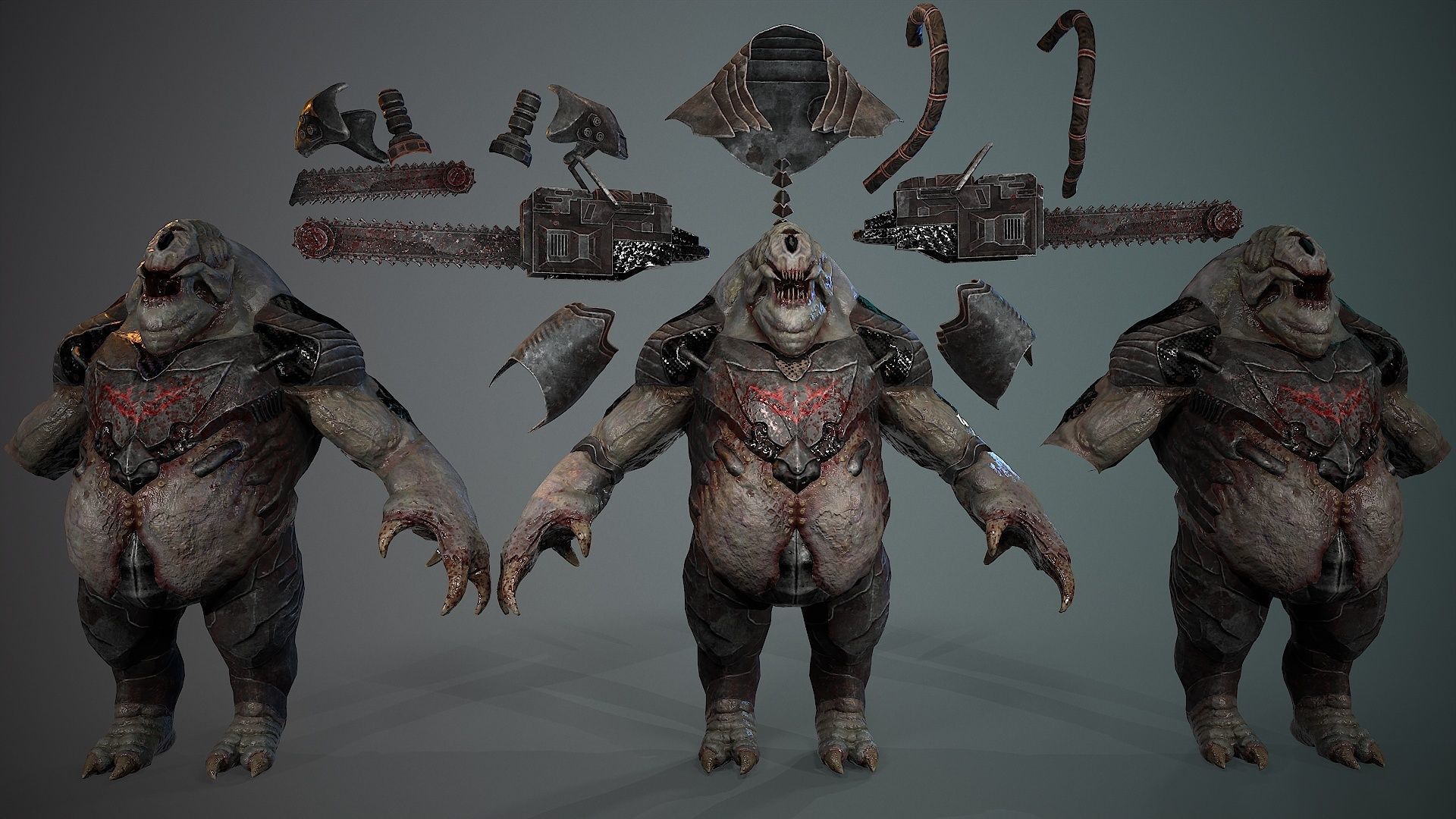 Biochemical Monster 06 Low-poly 3D model_6