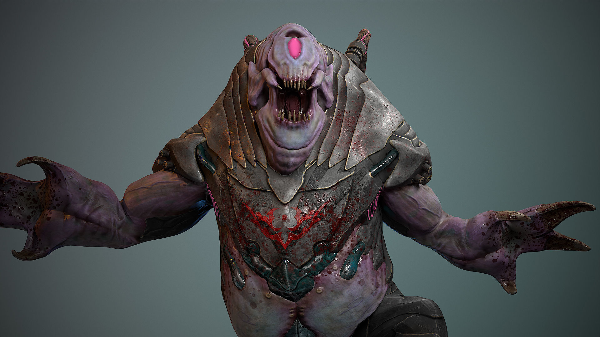 Biochemical Monster 06 Low-poly 3D model_19