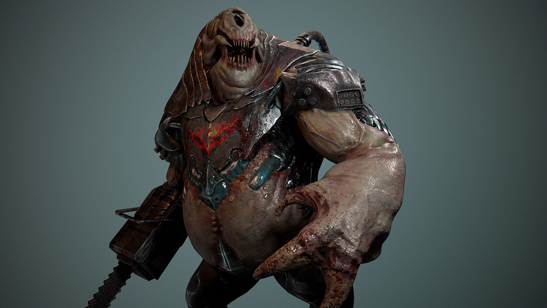 Biochemical Monster 06 Low-poly 3D model_13