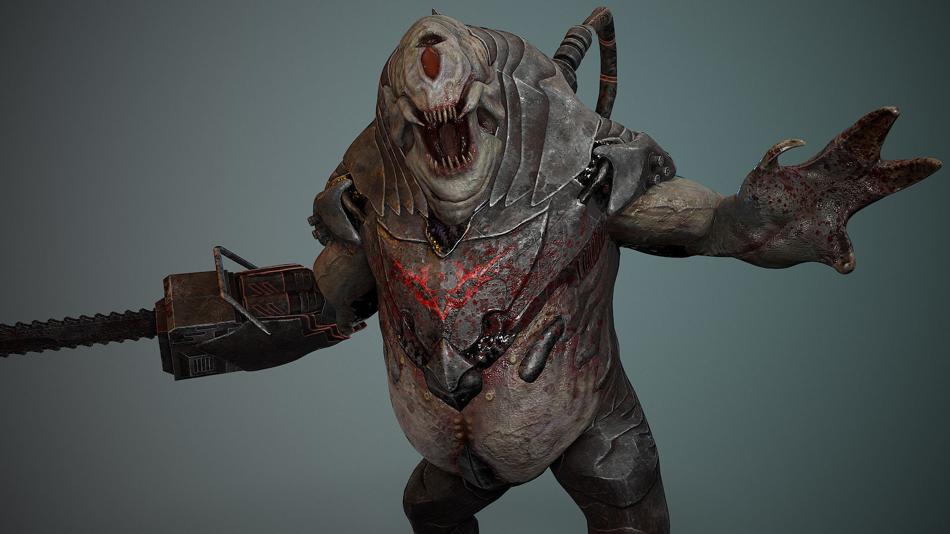 Biochemical Monster 06 Low-poly 3D model_12