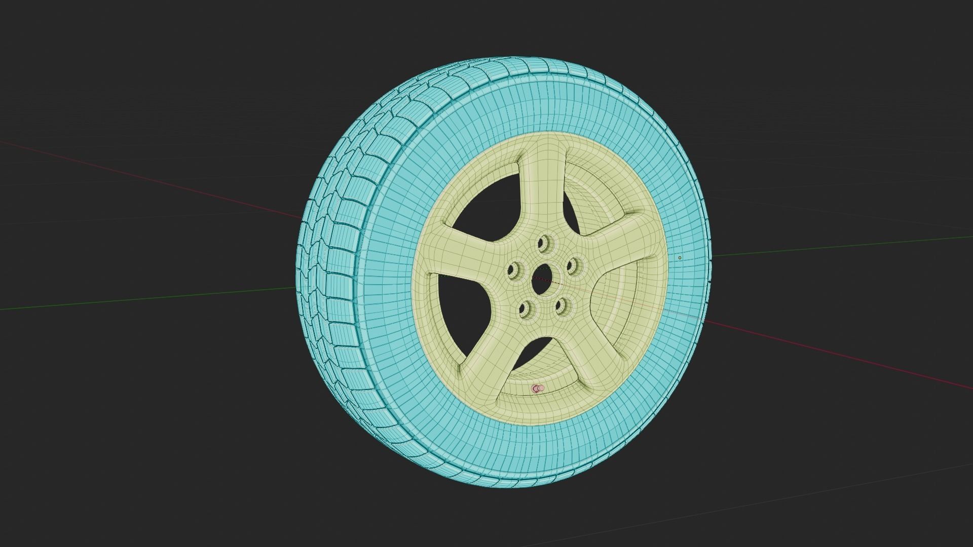 Tire all-season 205 R17 95T 3D model_5