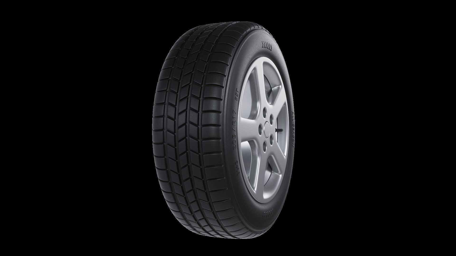 Tire all-season 205 R17 95T 3D model_11
