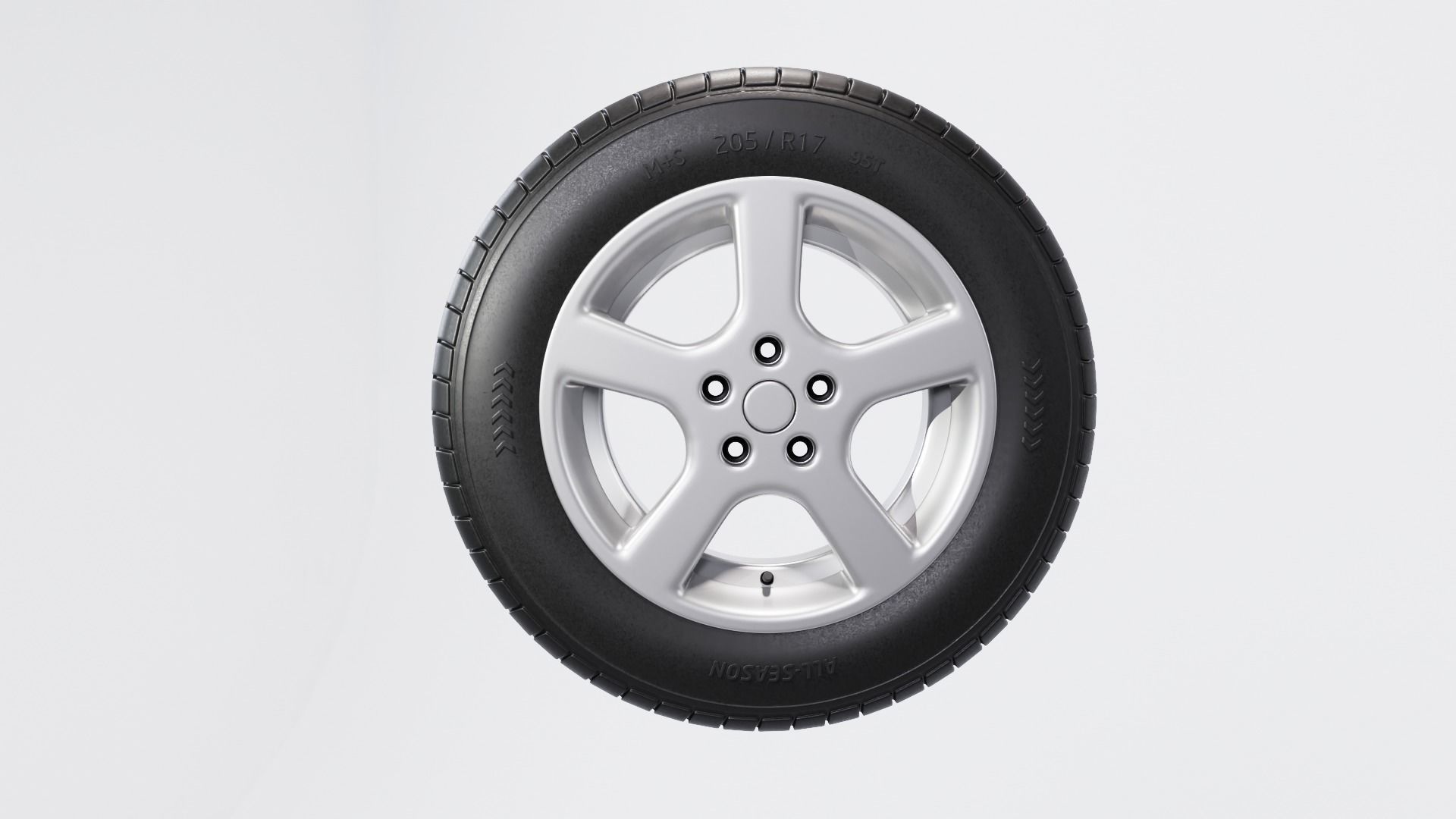 Tire all-season 205 R17 95T 3D model_3