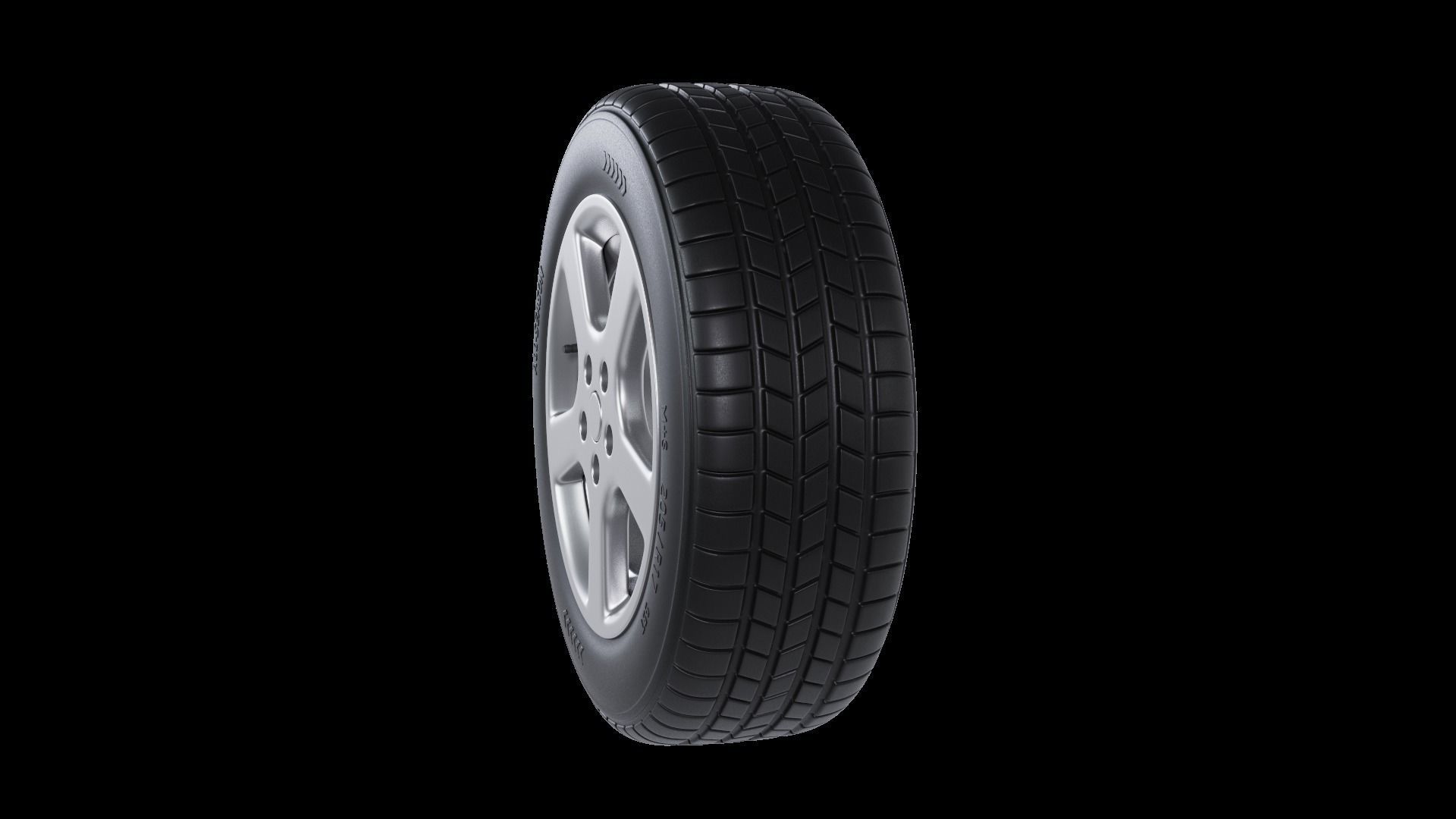Tire all-season 205 R17 95T 3D model_12