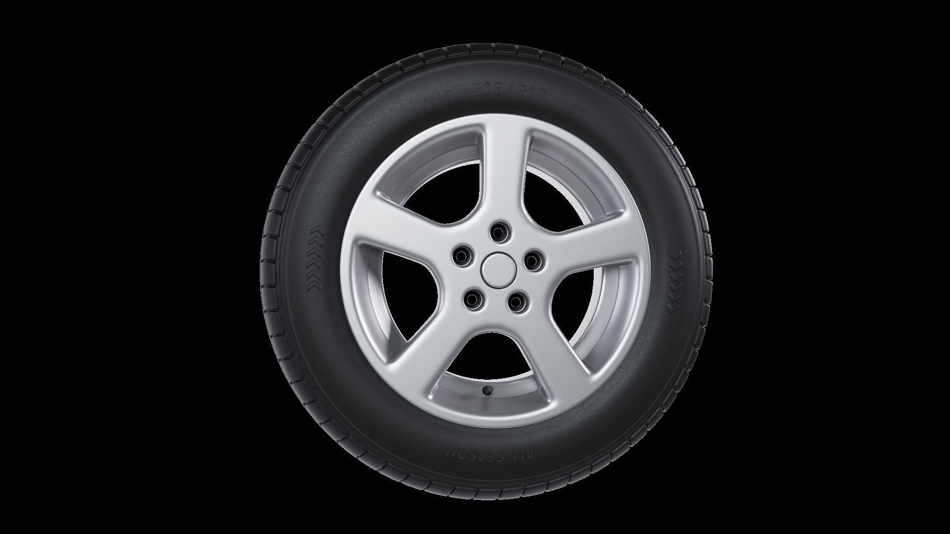 Tire all-season 205 R17 95T 3D model_14