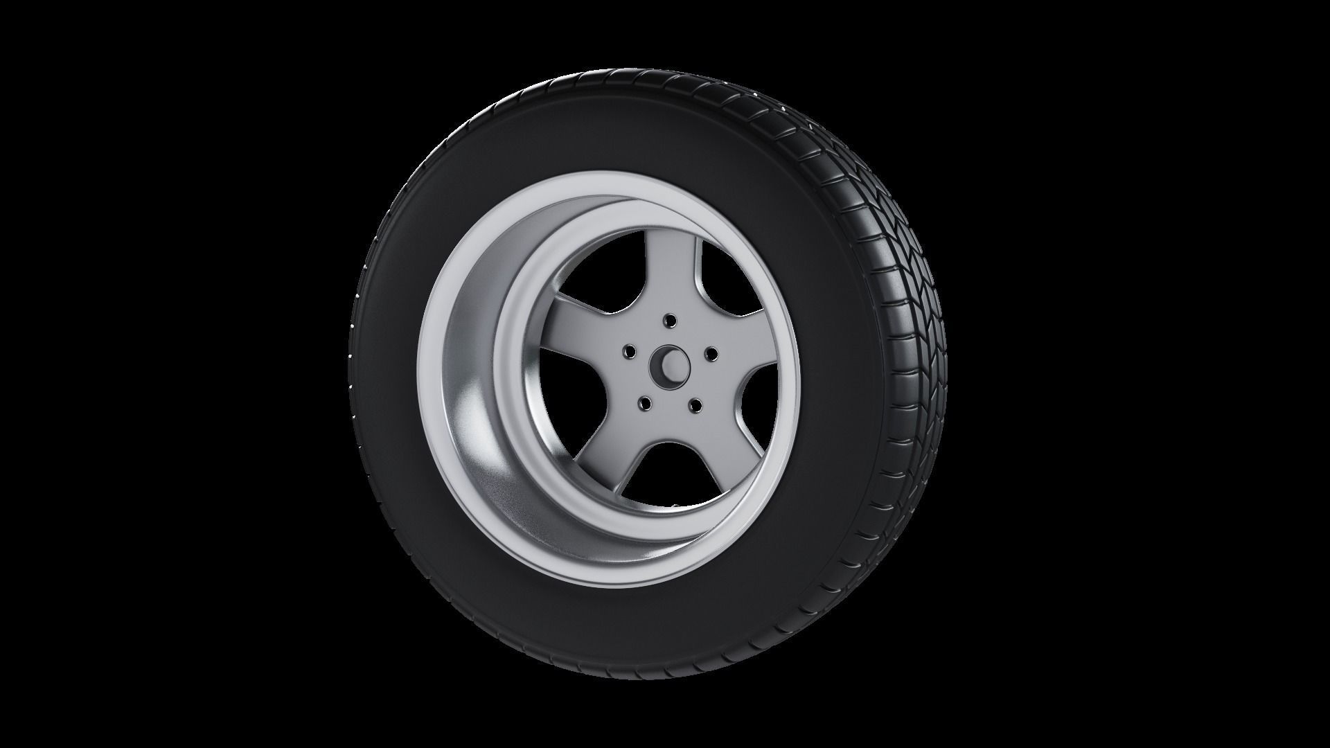 Tire all-season 205 R17 95T 3D model_10