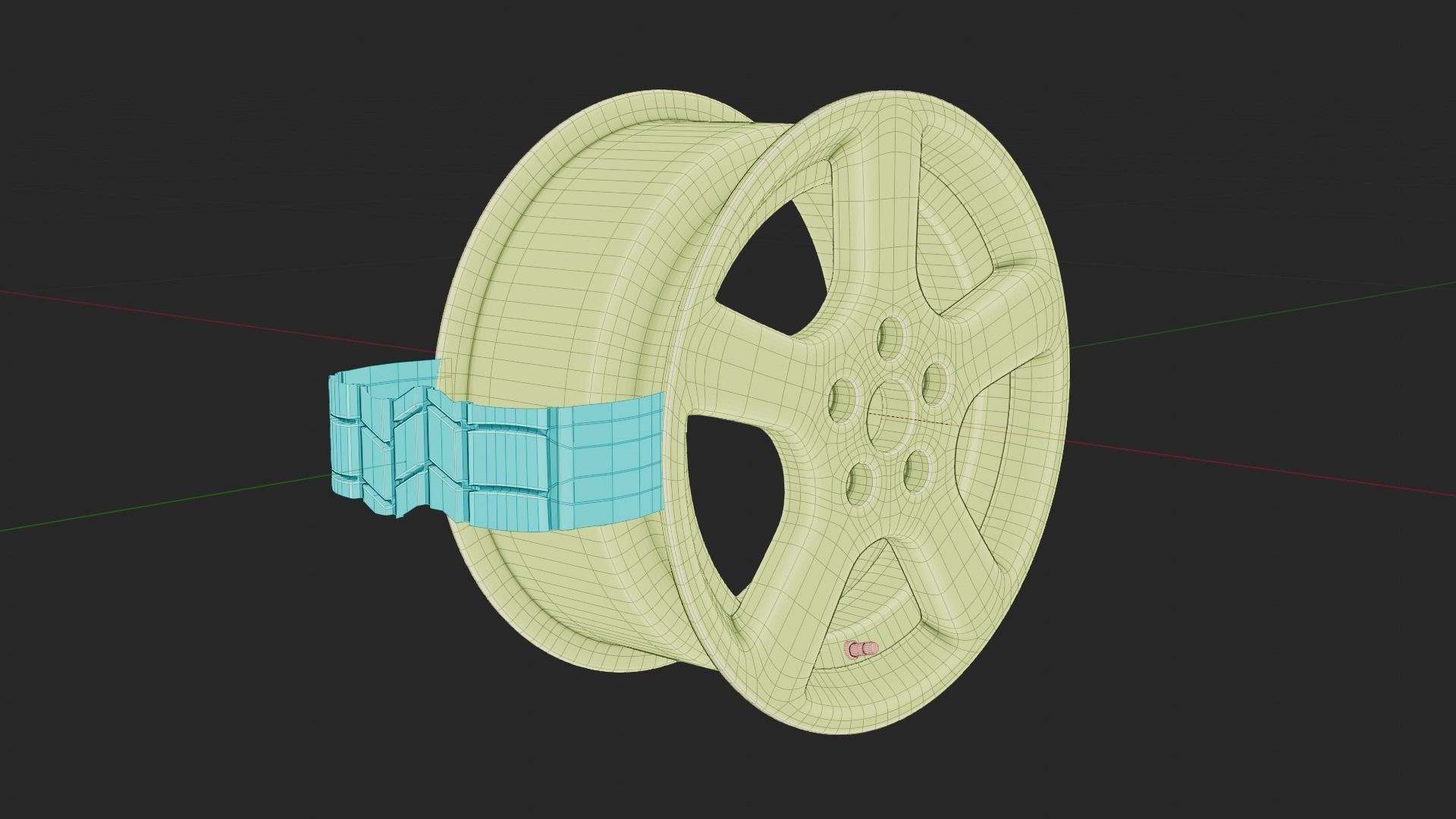 Tire all-season 205 R17 95T 3D model_4