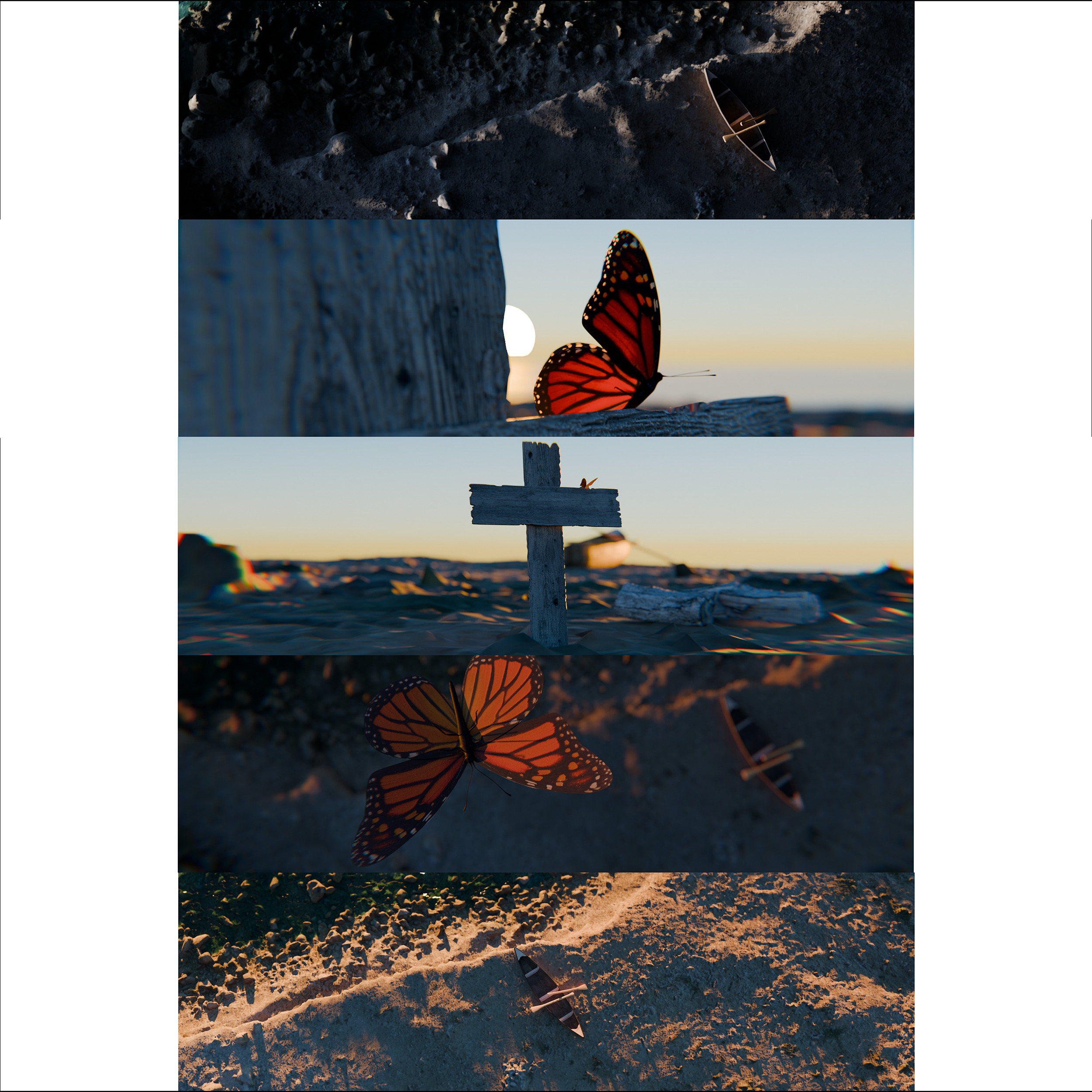 Sea Shore Low-poly 3D model_6