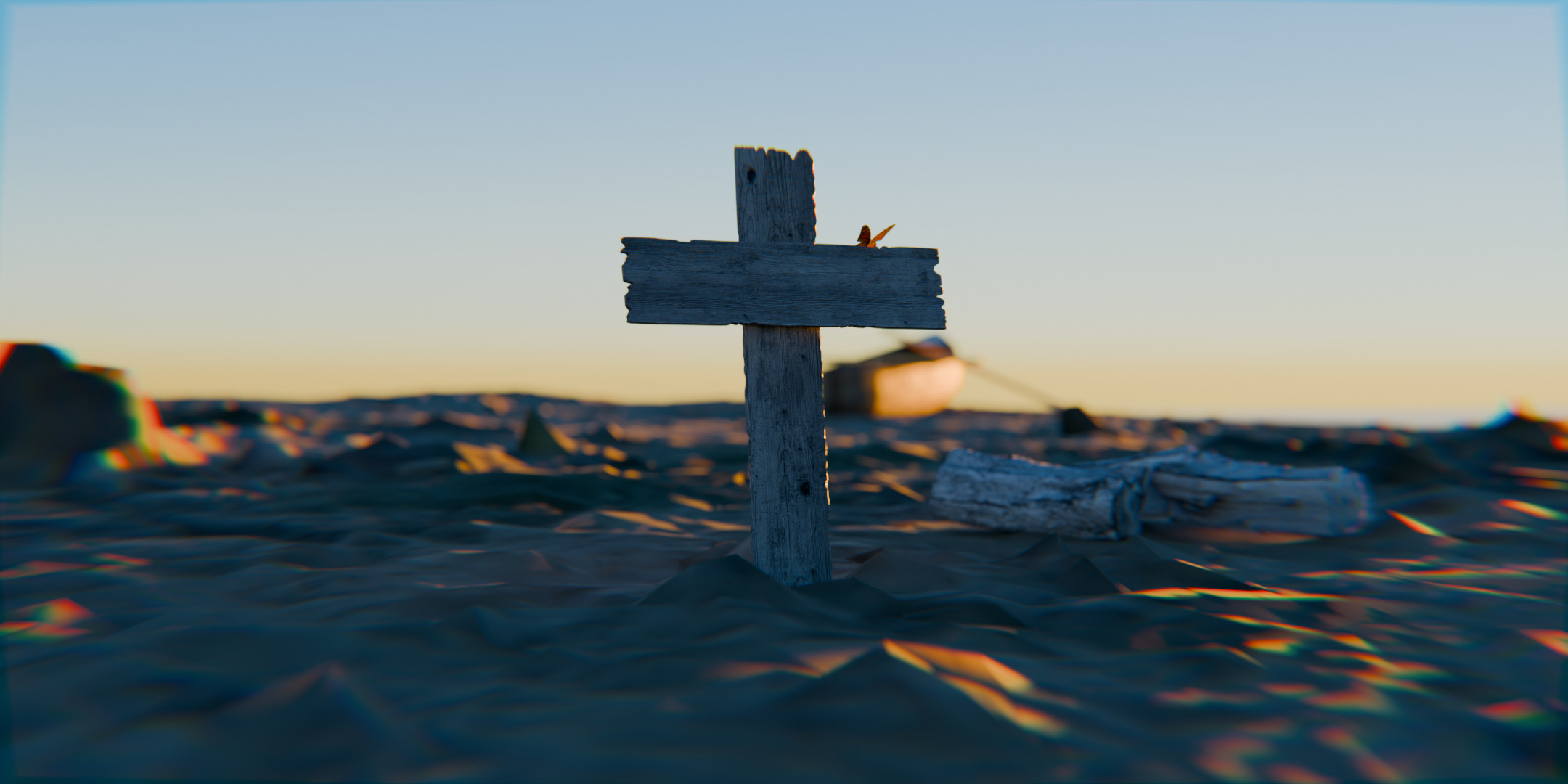 Sea Shore Low-poly 3D model_1